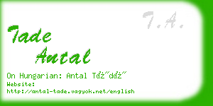 tade antal business card